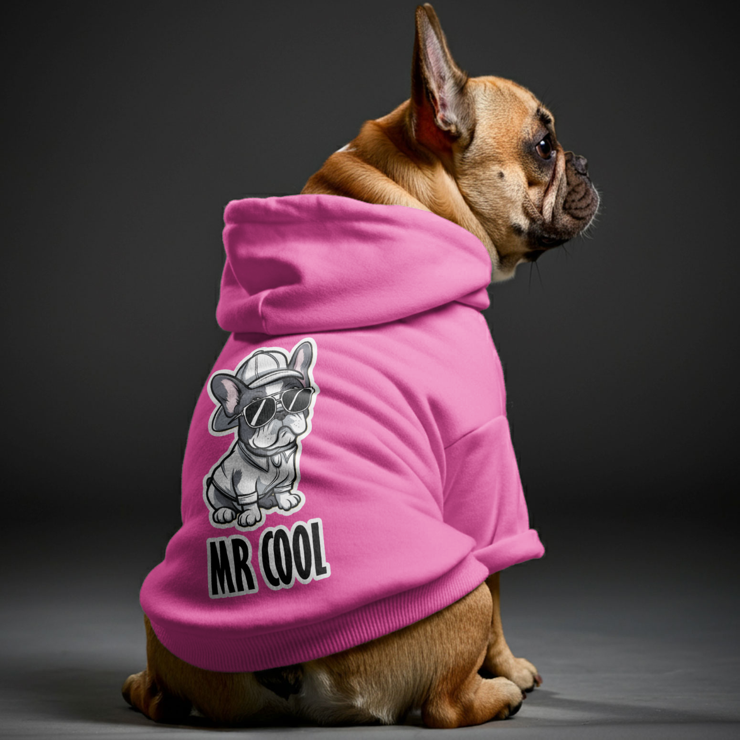 Avelena | Mr Cool - Personalisierte Französische Bulldoggen Kapuzenpullover Mit Lustigen Sprüchen – Stylisch, Gemütlich Und Premium 100% Baumwolle