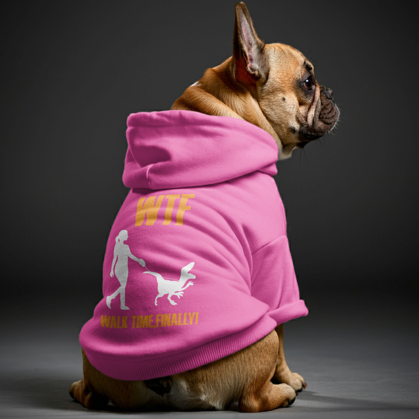 Avelena | Walk Time - Personalisierte Französische Bulldoggen Hoodies Mit Lustigen Zitaten – Stilvoll, Gemütlich Und Premium 100% Baumwolle