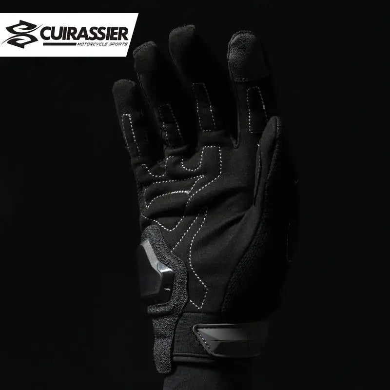 Avelena | Atmungsaktive Ganzfinger Motorradhandschuhe mit Touchscreen – Schützend