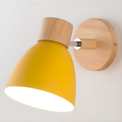 Avelena | Holz Nordische Wandlampe mit Schalter für das Schlafzimmer