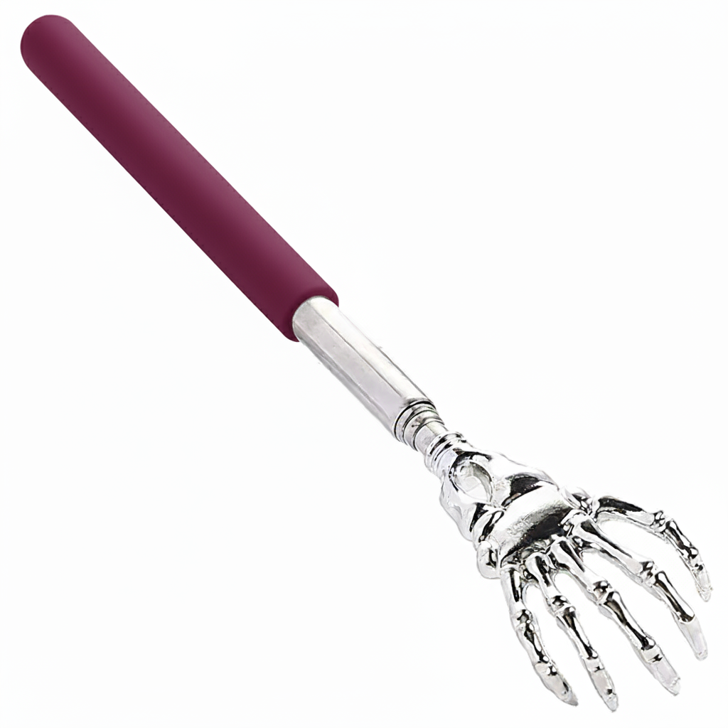 Avelena | Edelstahl teleskopierbarer Rückenkratzer und Massagegerät für Menschen und Haustiere