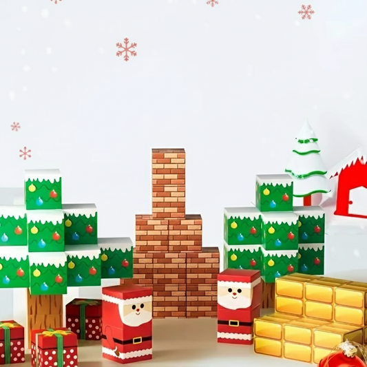 Avelena | Magnetische Bauplatten Weihnachtsedition STEM Sinnesblöcke für Kleinkinder