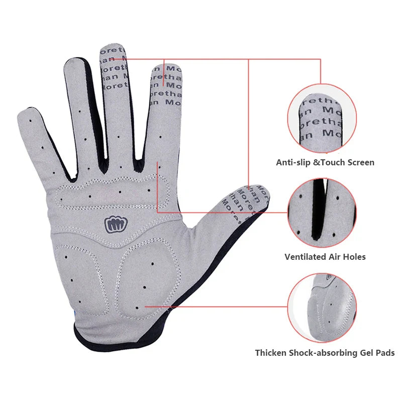 Avelena | Antirutsch Vollfinger Fahrrad Handschuhe – 5Mm Sbr Polster