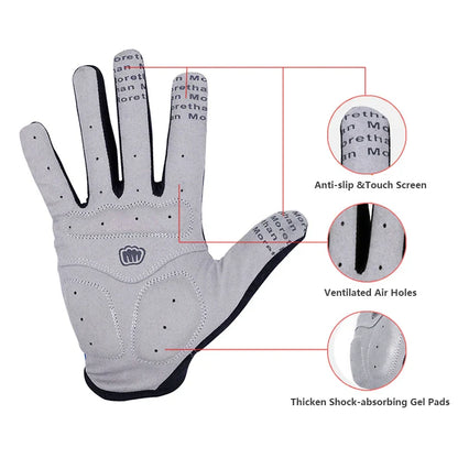 Avelena | Antirutsch Vollfinger Fahrrad Handschuhe – 5Mm Sbr Polster
