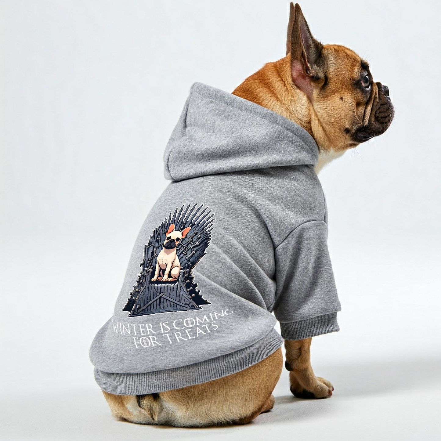 Avelena | Der Winter Naht… Für Leckereien - Personalisierte French Bulldog Kapuzenpullover Mit Lustigen Sprüchen – Stilvoll, Gemütlich Und Premium 100% Baumwolle