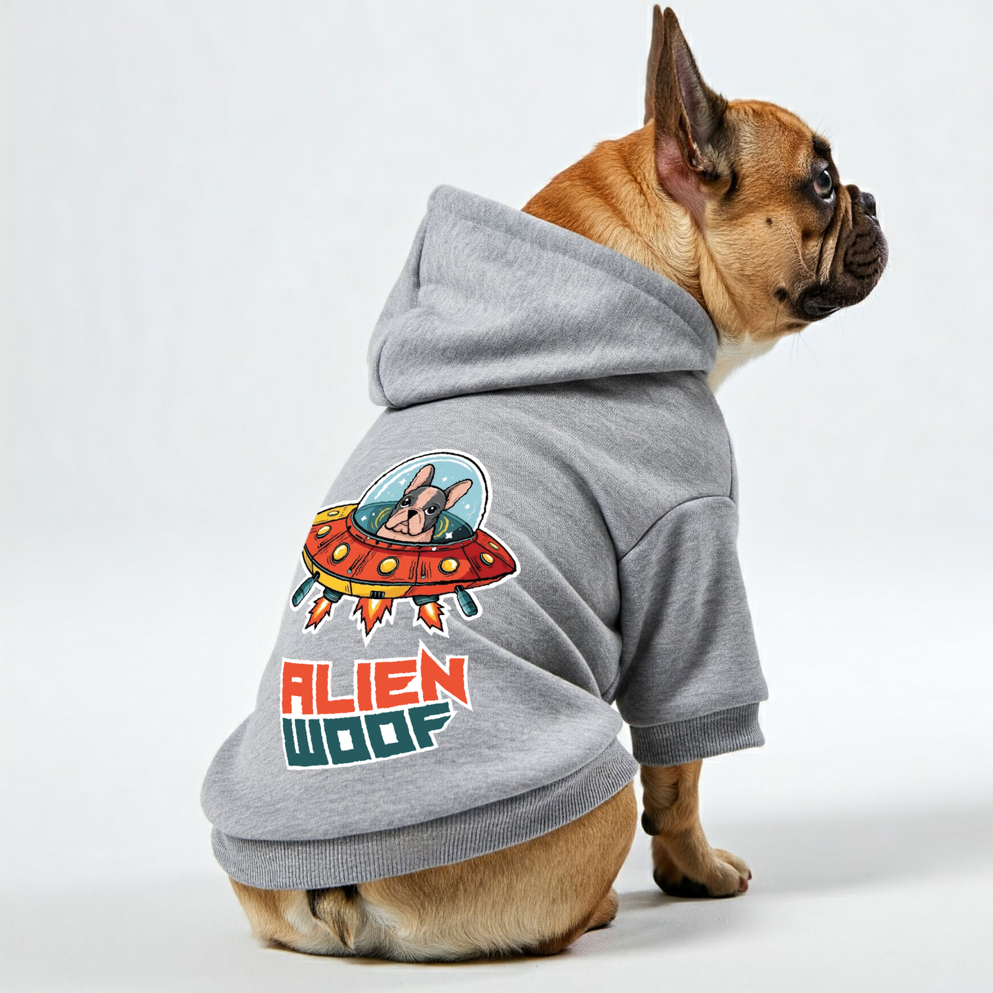 Avelena | Alien Woof Personalisierte Französische Bulldoggen Hoodies Mit Lustigen Zitaten – Stylisch, Gemütlich Und Hochwertige 100% Baumwolle