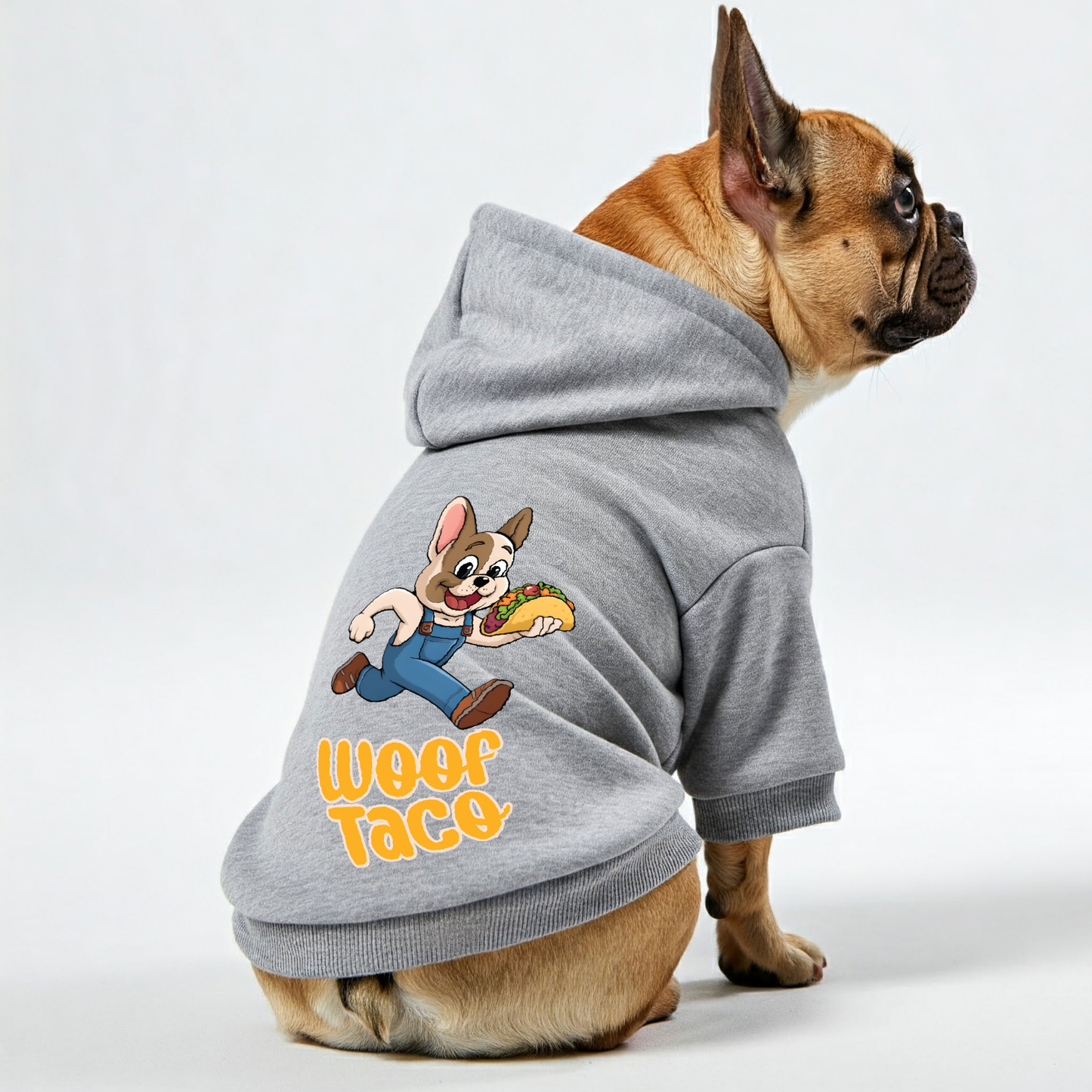 Avelena | Woof Taco Personalisierte Französische Bulldoggen Hoodies Mit Lustigen Zitaten – Stylisch, Gemütlich Und Premium 100% Baumwolle