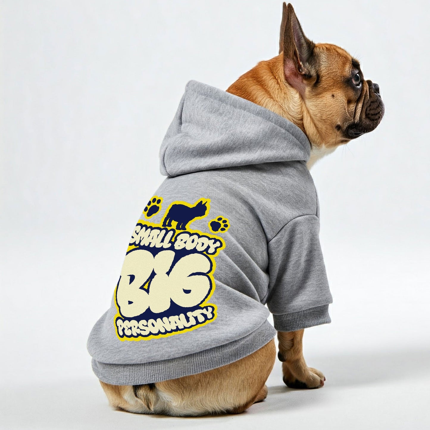 Avelena | Kleiner Körper, Große Persönlichkeit Personalisierte Französische Bulldoggen-Hoodies Mit Lustigen Sprüchen – Stilvoll, Gemütlich Und Aus Hochwertigem 100% Baumwolle