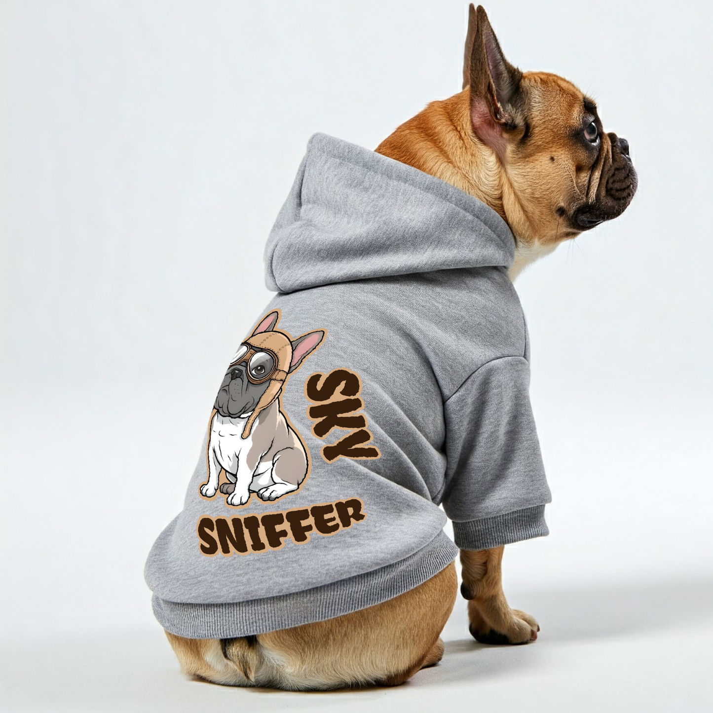Avelena | Sky Sniffer Personalisierte Französische Bulldoggen Hoodies Mit Lustigen Sprüchen – Stylisch, Gemütlich Und Premium 100% Baumwolle