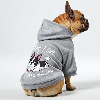 Avelena | Ja, Ich Pupse. Bitte Schön Personalisierte Französische Bulldoggen Kapuzenpullover Mit Lustigen Sprüchen – Stylisch, Gemütlich Und Premium 100% Baumwolle