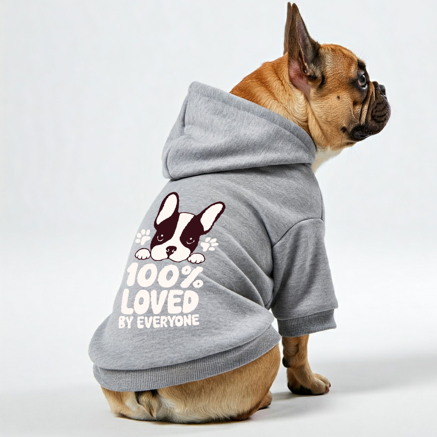 Avelena | Von Allen Geliebt - Personalisierte Französische Bulldoggen-Hoodies Mit Lustigen Zitaten – Stilvoll, Gemütlich Und Aus Premium 100% Baumwolle