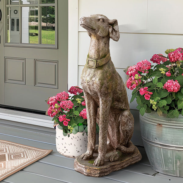 Avelena | Sitzende Greyhound Garten Statue