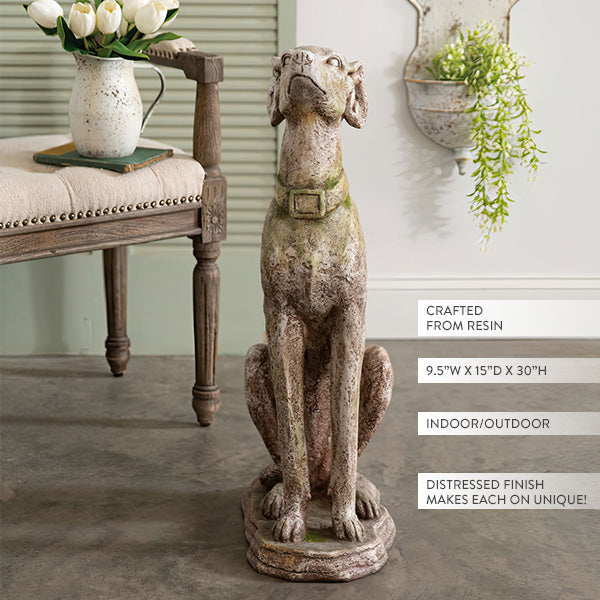 Avelena | Sitzende Greyhound Garten Statue