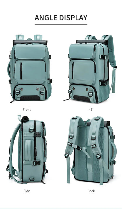 Avelena | TRAVELMAX Pack – Großer wasserdichter Rucksack mit USB-Ladeanschluss