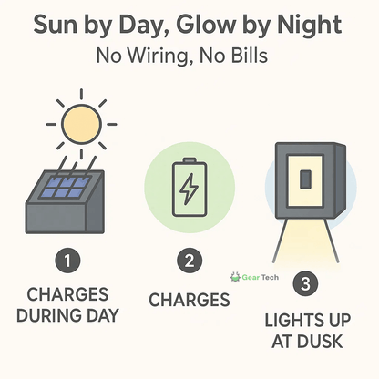 Avelena | Drahtlose LED-Solar-Wandleuchten - Außenbeleuchtung für Wege und Terrassen, energieeffizient und wetterbeständig