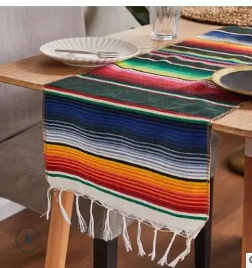 Avelena | Boho Vibrant Mexikanische Serape Decke