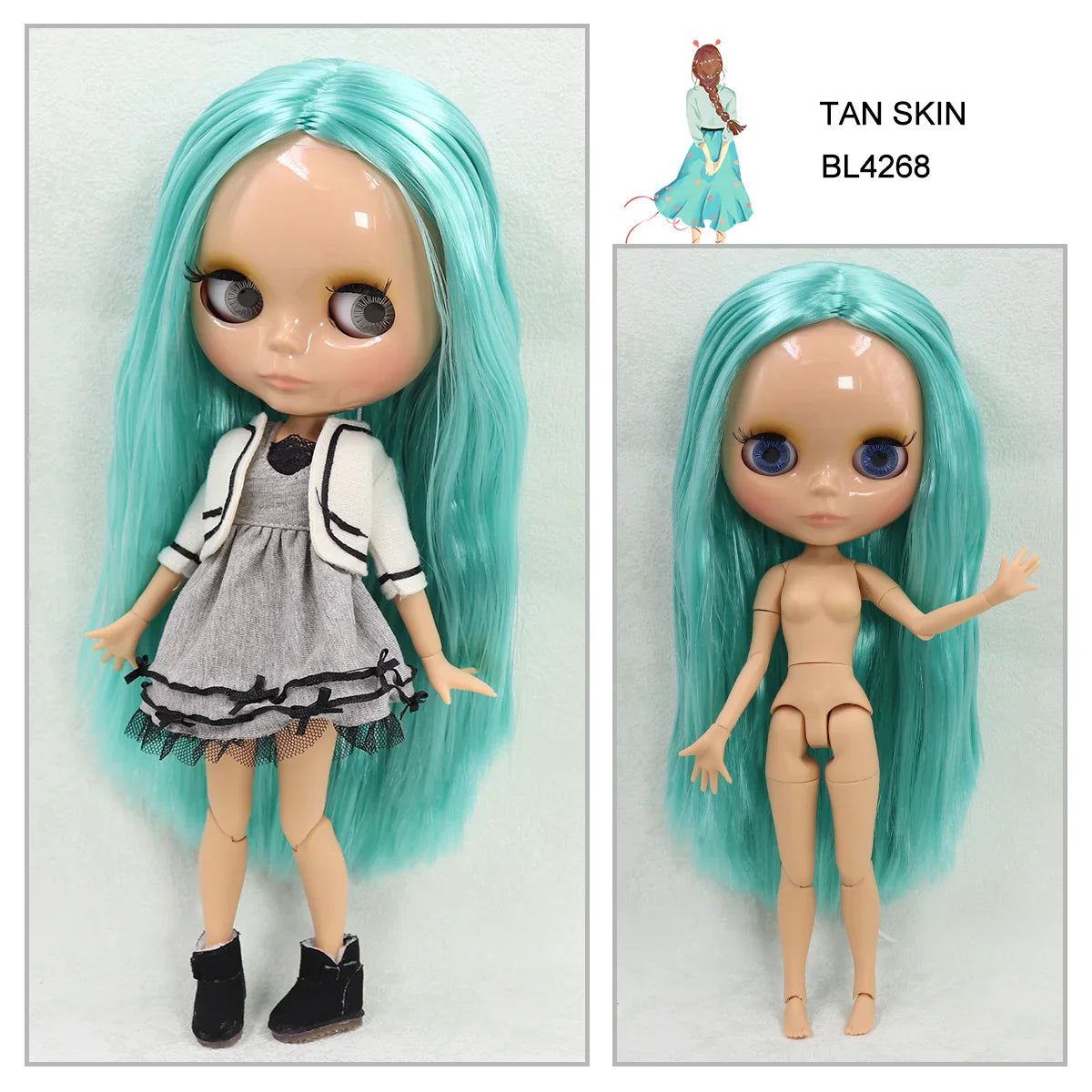 Avelena | 1/6 Bjd Tan Haut Zusammengesetzte Puppe 30Cm