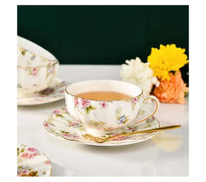 Avelena | Elegante Bone China Porzellan Kaffeetasse - Luxuriöses und einzigartiges Design