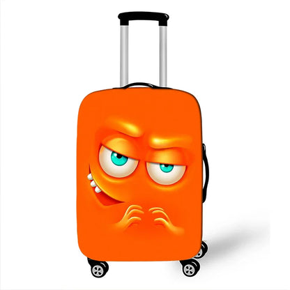 Avelena | Lustiger Gesichtsausdruck Reise Koffer Schutz Hülle