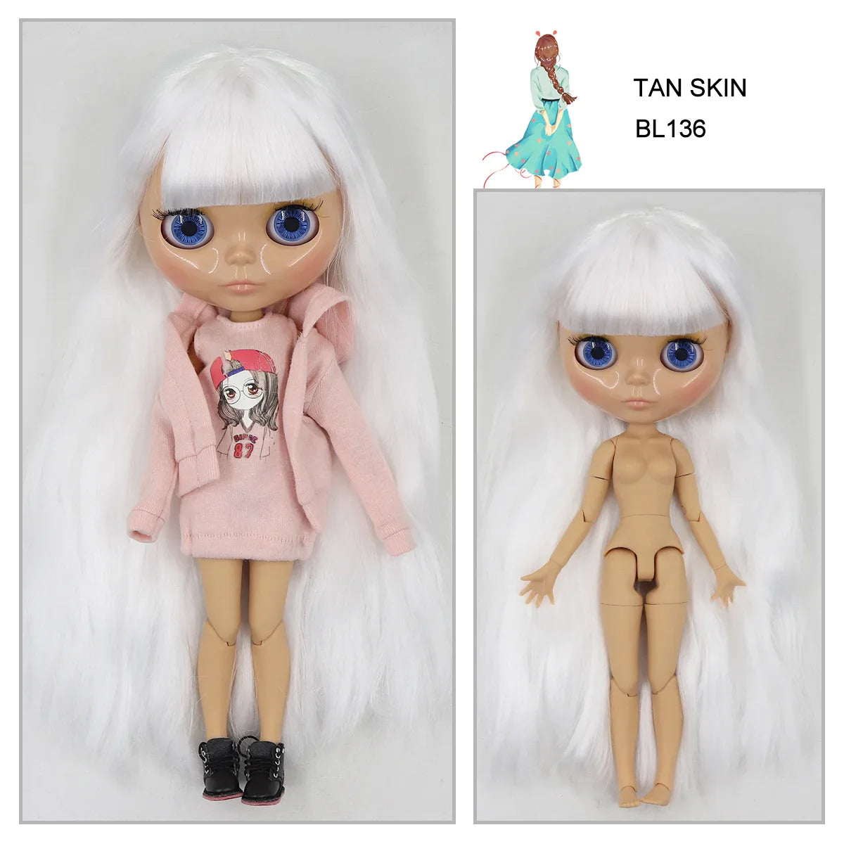Avelena | 1/6 Bjd Tan Haut Zusammengesetzte Puppe 30Cm