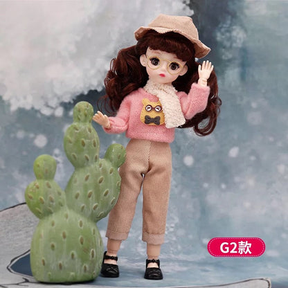 Avelena | Charmante 30Cm Bjd Puppe Winterkleid Set