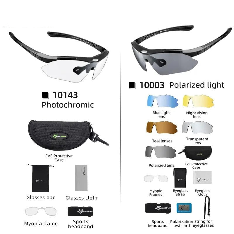 Avelena | Foto-Kromatische Fahrrad-Polalisierte Sonnenbrille Uv400
