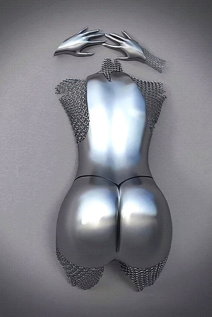 Avelena | Metallfigur Statues Stile Abstraktes Leinwandgemälde Paare Wandkunst Liebes-Skulptur Poster Druck Wohnkultur Wohnzimmer Geschenke