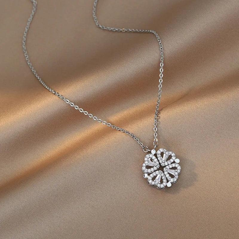 Avelena | Paar Halskette mit Der Klemme Liebe Katze Design