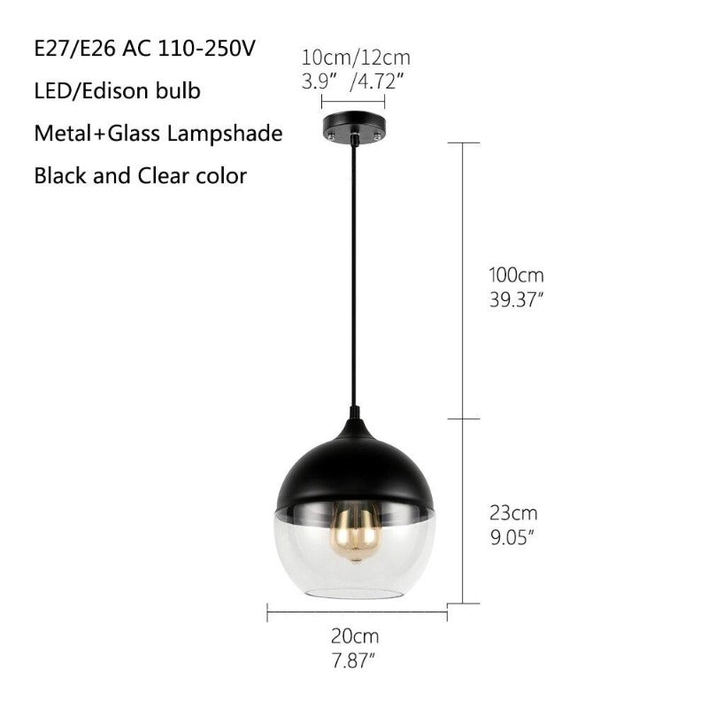 Avelena | Nordische Glas Pendelleuchte