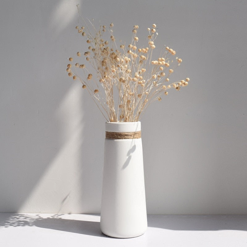 Avelena | Stilvolle Vase mit Natürlichen Jute Details