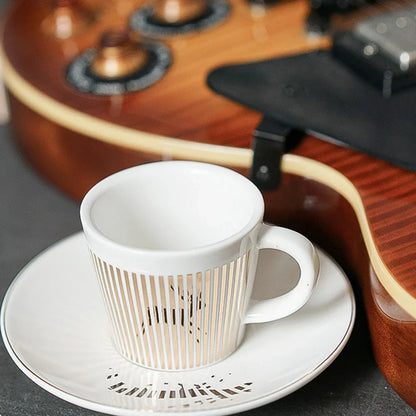 Avelena | Kreative dynamische Spiegelreflexbecher Leopard anamorpher Zebra-Becher Luycho Kaffee Tee Becher Set mit Untersetzer 90ml-225ml