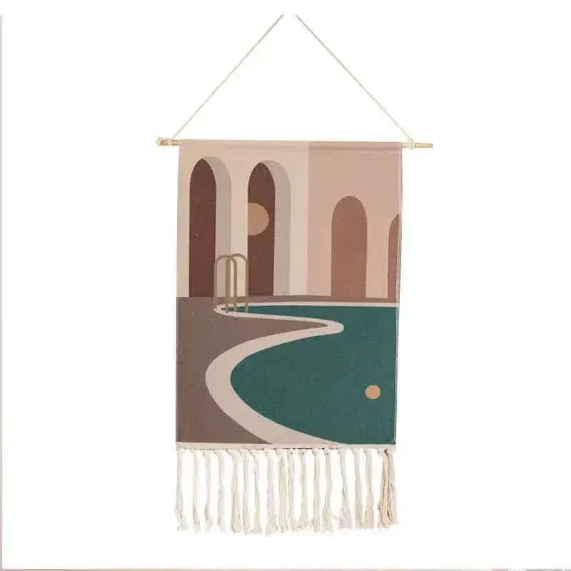 Avelena | Macrame Hängender Baumwollteppich