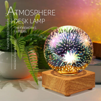 Avelena | Night Light Starry Sky Star Heart Colorful Atmosphere Multiple USB Table Desk Lamp Ball Home Bedroom Decoration Christmas Gift