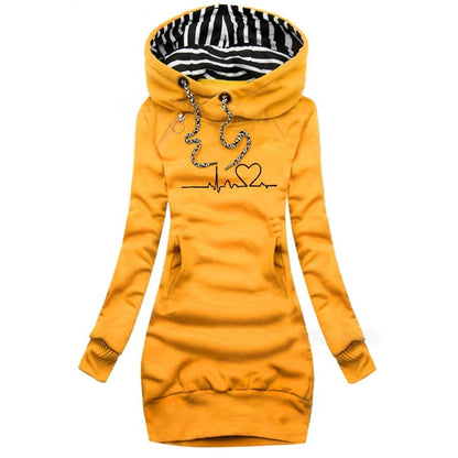 Avelena | Heartbeat Pullover Mode Winter Pullover Kleid