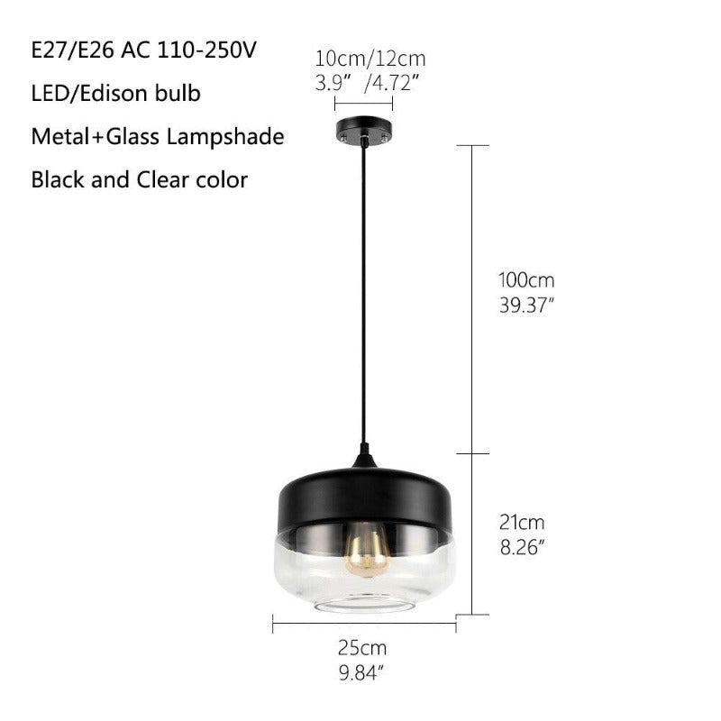 Avelena | Nordische Glas Pendelleuchte