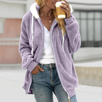 Avelena | Fleece-Cardigan Kuschelige Kapuzenjacke für Frauen