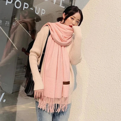 Avelena | Damen Baumwoll Winter Schal – Weich, Warm, Eleganter Stil