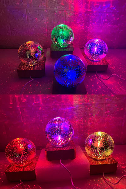 Avelena | Night Light Starry Sky Star Heart Colorful Atmosphere Multiple USB Table Desk Lamp Ball Home Bedroom Decoration Christmas Gift