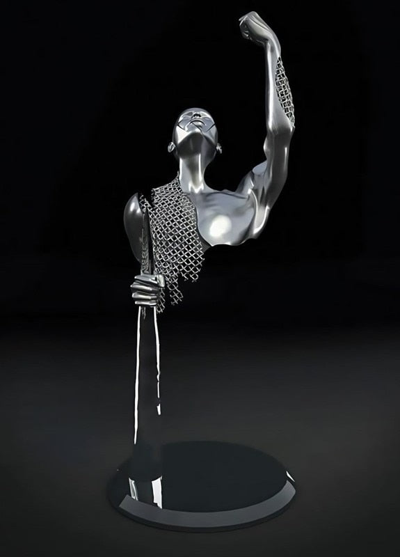 Avelena | Metallfigur Statues Stile Abstraktes Leinwandgemälde Paare Wandkunst Liebes-Skulptur Poster Druck Wohnkultur Wohnzimmer Geschenke