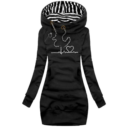 Avelena | Heartbeat Pullover Mode Winter Pullover Kleid