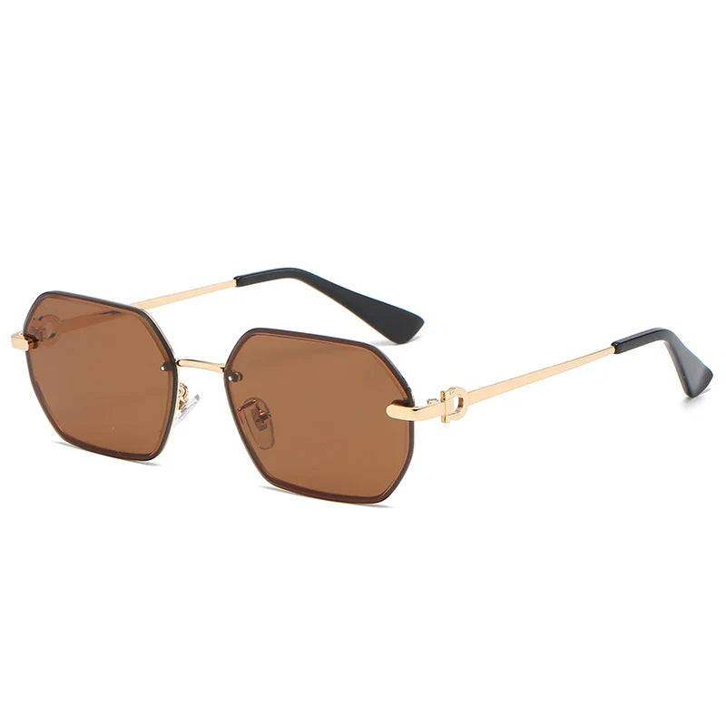 Avelena | Retro Metall Polygon Unisex Sonnenbrille