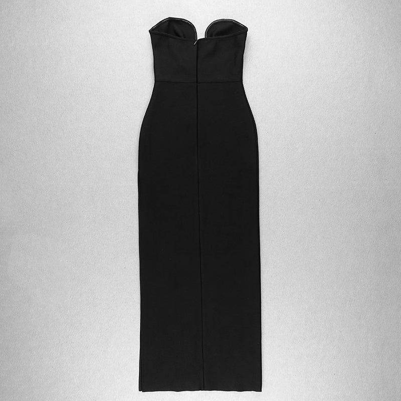 Schwarzes Signature-Maxikleid