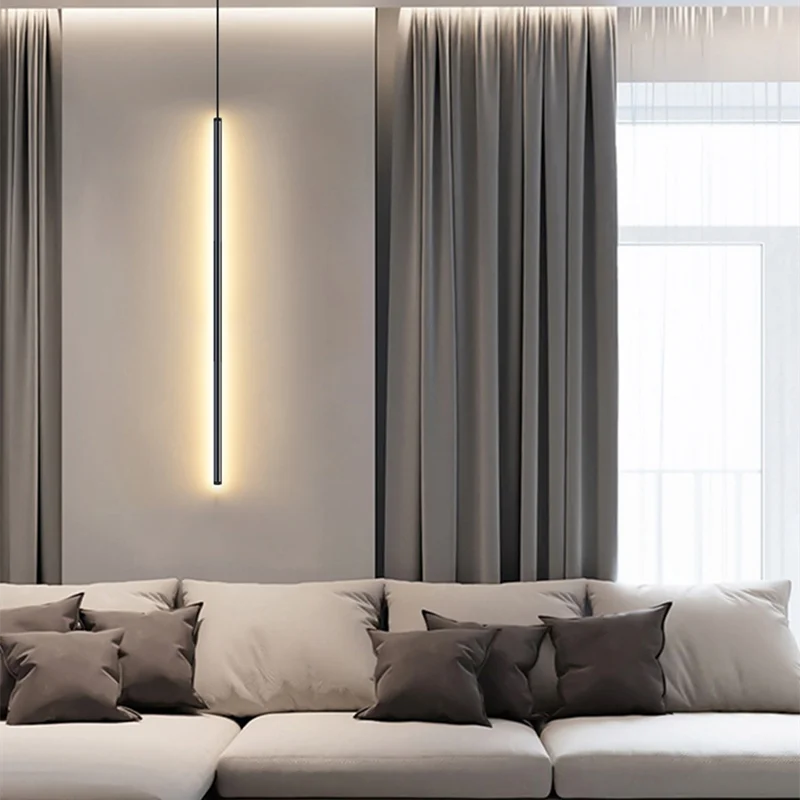Avelena | Nordic LED Pendelleuchte: Minimalistisches Design mit kreativen Linien, perfekt für das Schlafzimmer, Essbereich