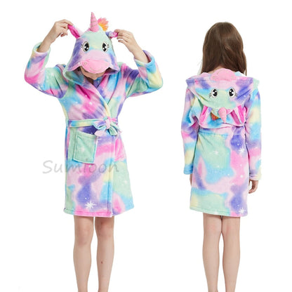 Avelena | Kinder Einhorn Bademantel