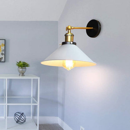 Avelena | Weiß Industriell Vintage Wand Sconce Licht