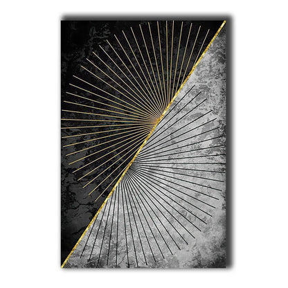 Avelena | Goldschwarz Drei Blumen Ringe Wandkunst Fine Art Leinwanddrucke Moderne Abstrakte Bilder für Urban Loft Luxuriöse Wohnzimmer Dekor