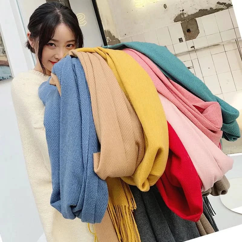 Avelena | Damen Baumwoll Winter Schal – Weich, Warm, Eleganter Stil