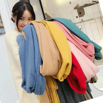 Avelena | Damen Baumwoll Winter Schal – Weich, Warm, Eleganter Stil