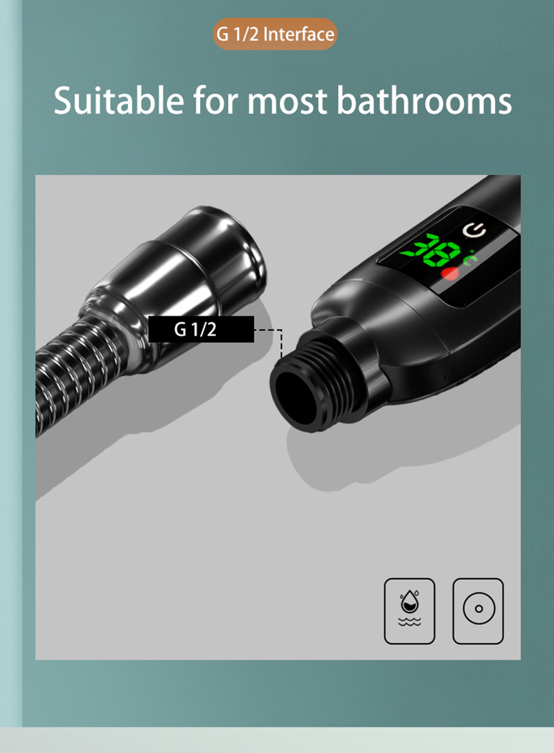 Avelena | Duschkopf mit Temperaturanzeige im Angebot