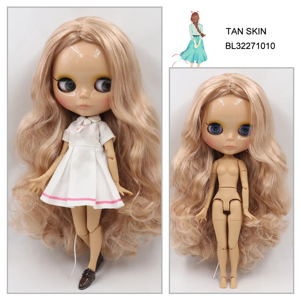 Avelena | 1/6 Bjd Tan Haut Zusammengesetzte Puppe 30Cm